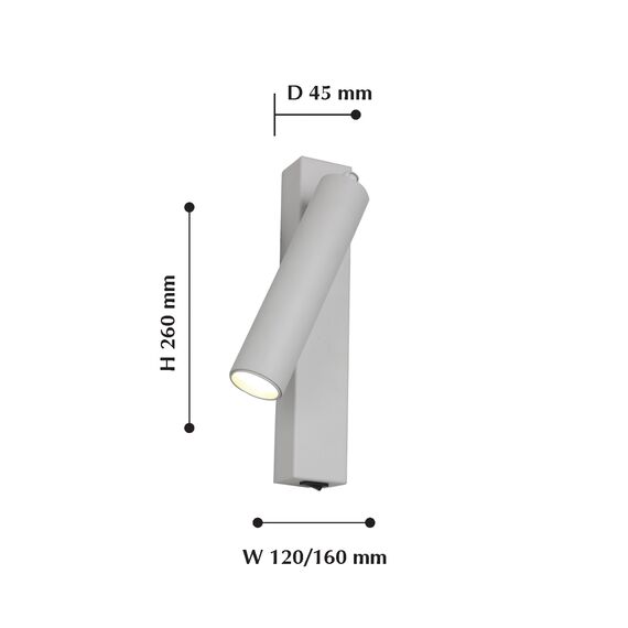 Favourite 2229-1W, настенный светильник, L260xW45xH100/265, 1xLEDx7W, 560LM, 4000K, included, switch, изображение 3