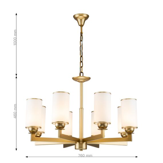 Favourite 2621-8P, подвесная люстра, D760xH460/1460, 8xE27x40W, excluded, изображение 3