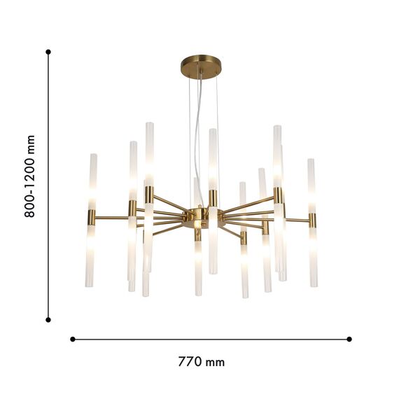 F-Promo 4196-20P, подвесная люстра, D770xH800/1200, 20xG9x20W, excluded, изображение 3