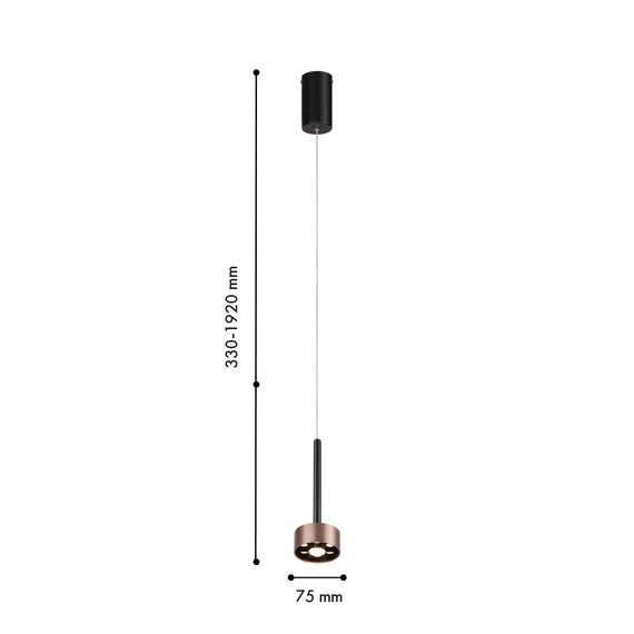 Favourite 4319-1P, подвес, D75xH330/1920, LEDx7W, 500LM, 4000K, included, изображение 2