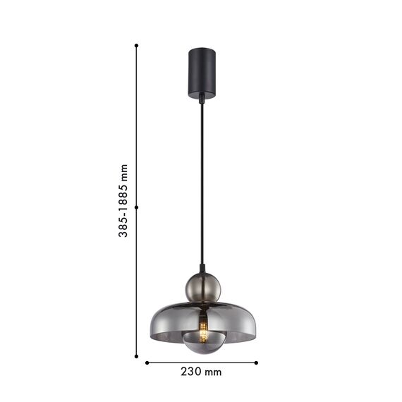 F-Promo 4351-1P, подвес, D230xH385/1885, 1xG9LEDx5W, excluded, изображение 2