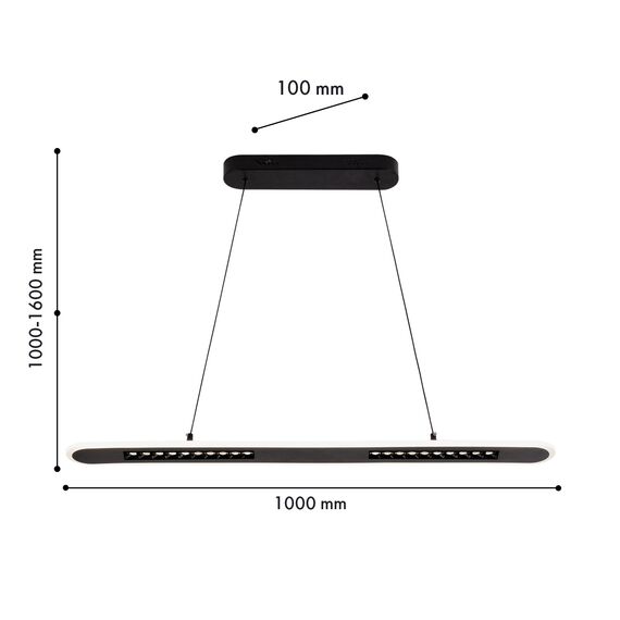 F-Promo 4473-2P, подвесная люстра, L1000xW100xH1000/1600, LEDx82W, 4460LM, 3000-6500K, included, remote control, изображение 2