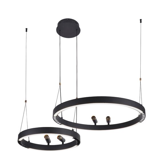 F-Promo 4474-2P, подвесная люстра, D830xH1000/1800, LEDx53W + LEDx33W + 4xLEDx3W, 2075LM, 3000-6500K, included, remote control, изображение 2