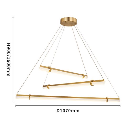 Favourite 4553-3P, подвесная люстра, D1070xH900/1600, 3xLEDx13W, 4935LM, 4000K, included, изображение 3