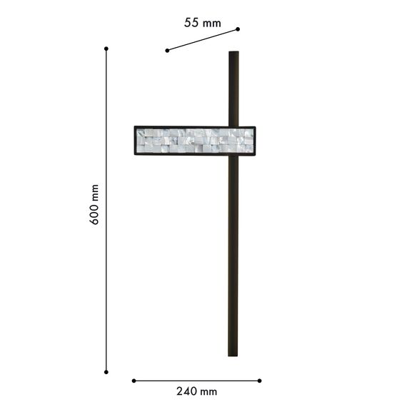 Favourite 4704-1W, настенный светильник, D55xW240xH600, LEDx15W, 665LM, 4000K, included, изображение 3