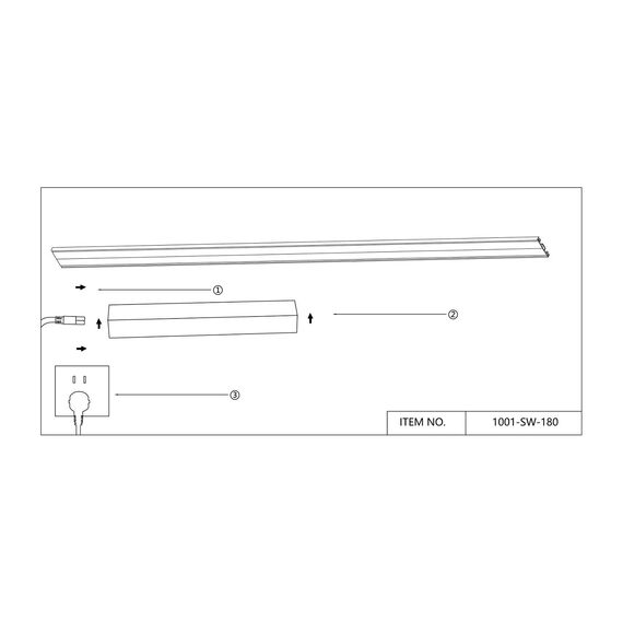 Favourite 1001-SW-180, сетевой шнур, L2000xW36, IP20, изображение 3
