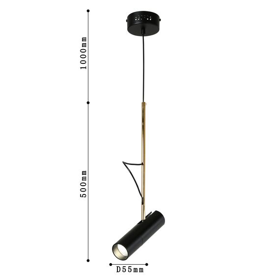 Favourite 2107-1P, подвес, D55xH500/1500, 1xLEDx5W, 400LM, 3000K, included, изображение 3
