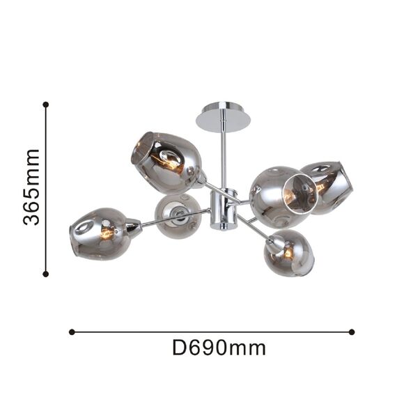 F-Promo 2657-6U, потолочная люстра, D690xH365, 6xE14x40W, excluded, изображение 3