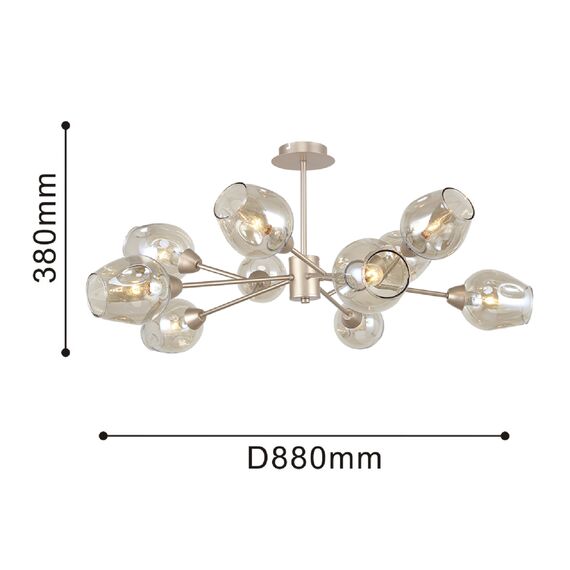 F-Promo 2658-10U, потолочная люстра, D880xH380, 10xE14x40W, excluded, изображение 3