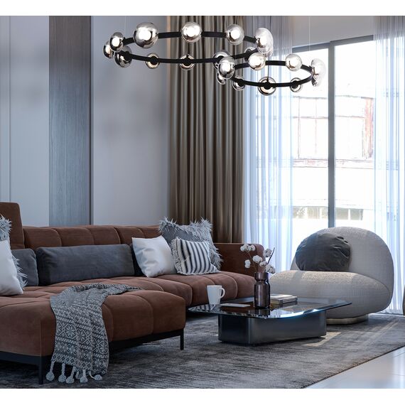 Favourite 4517-9P, подвесная люстра, D700xH300/1630, 9xLEDx5W, 3600LM, 4000K, included, изображение 3