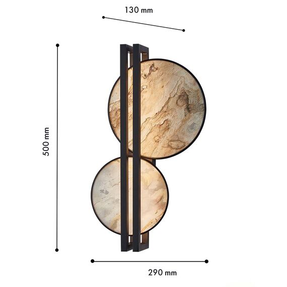 Favourite 4593-2W, настенный светильник, D130xW290xH500, LEDx24W, 336LM, 4000K, CRI>90, included, изображение 2