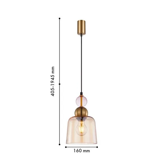 F-Promo 4341-1P, подвес, D160xH445/1945, 1xE27x40W, excluded, изображение 2