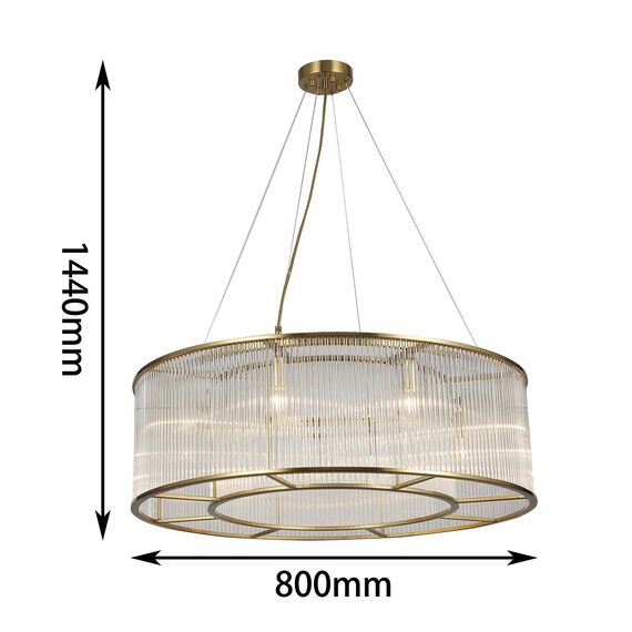 Favourite 2907-8P, потолочная люстра, D800xH340/1440, 8xE14x60W, excluded, изображение 3