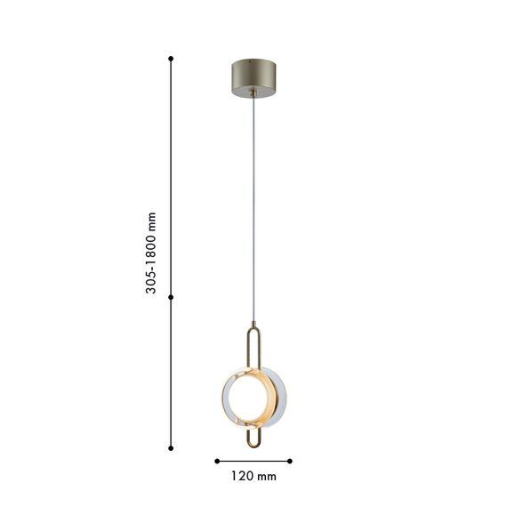 Favourite 4334-2P, подвес, D120xH355/1800, 2xLEDx4W, 640LM, 4000K, included, изображение 2