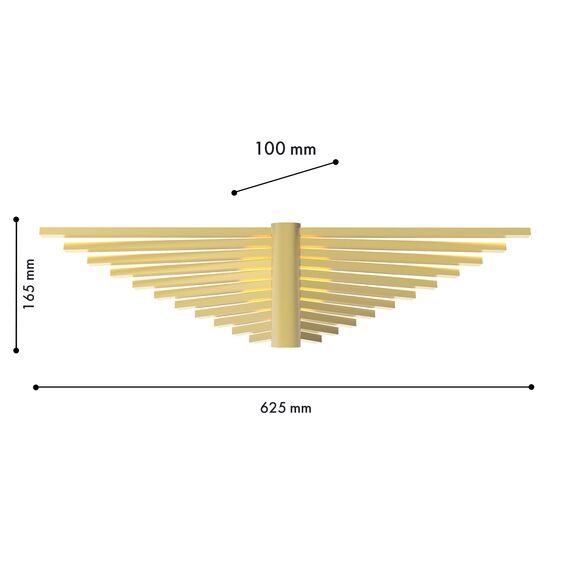 Favourite 4380-1W, настенный светильник, D100xW625xH165, LEDx20W, 1170LM, 4000K, CRI>90, included, изображение 2