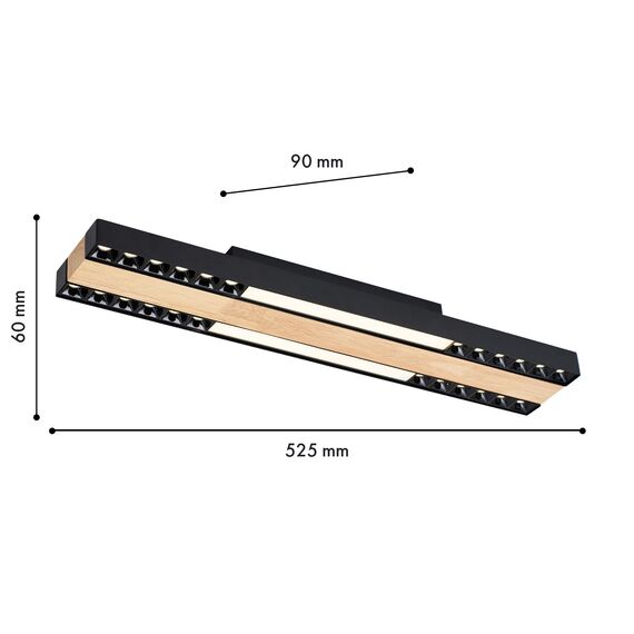 F-Promo 4440-2C, потолочный светильник, L525xW90xH60, LEDx18W, 1900LM, 4000K, included, изображение 3