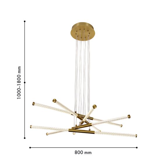 F-Promo 4469-5P, подвесная люстра, D800xH1000/1800, LEDx55W, 7000LM, 4000K, included, изображение 3