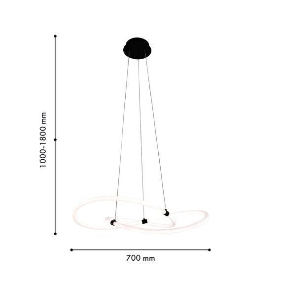F-Promo 4471-3P, подвесная люстра, D700xH400/1800, LEDx36W, 4000LM, 3000-6500K, included, remote control, изображение 3