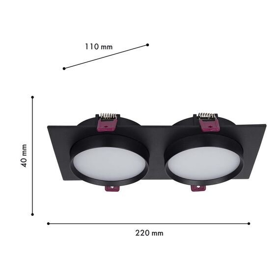 Favourite 4648-2C, врезной светильник, L215xW108xH37, cutout:L186xW92, 2xGX53LEDx15W, IP20, excluded, изображение 3