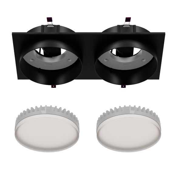 Favourite 4648-2C, врезной светильник, L215xW108xH37, cutout:L186xW92, 2xGX53LEDx15W, IP20, excluded, изображение 4