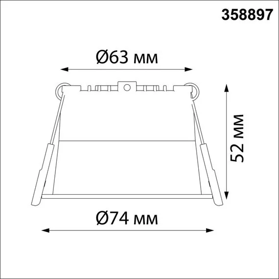 NOVOTECH 358897 SPOT NT22 283 белый Светильник встраиваемый светодиодный IP20 LED 4000К 6W 220V TRAN, изображение 2