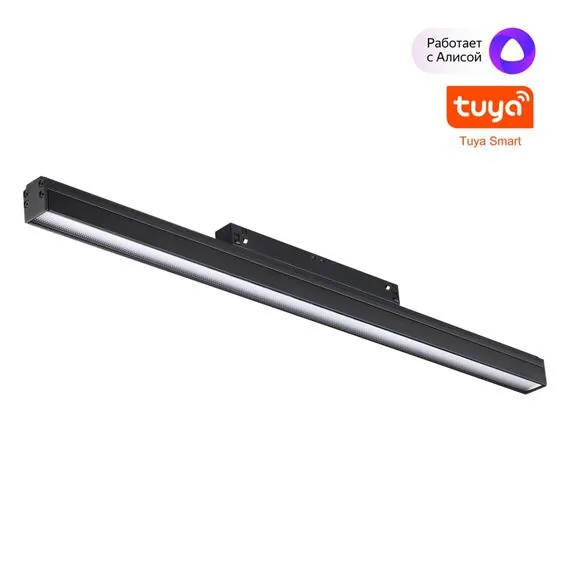 NOVOTECH 359486 SHINO NT24 000 черный Трековый низковольт. Светильник диммир. со сменой цв.температуры, пульт ДУ/Tuya Smart Life IP20 LED 24W 48V 3000-6500K FLUM