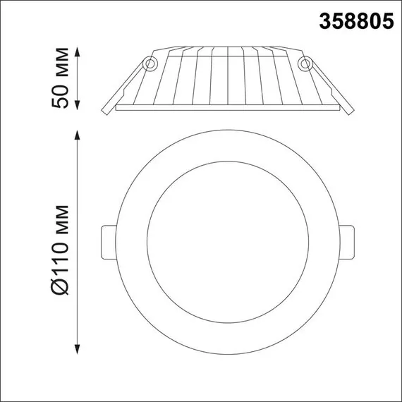 NOVOTECH 358805 SPOT NT21 292 белый Светильник встраиваемый светодиодный IP20 LED 8W 560Лм 3000K 100-240V GESSO, изображение 2