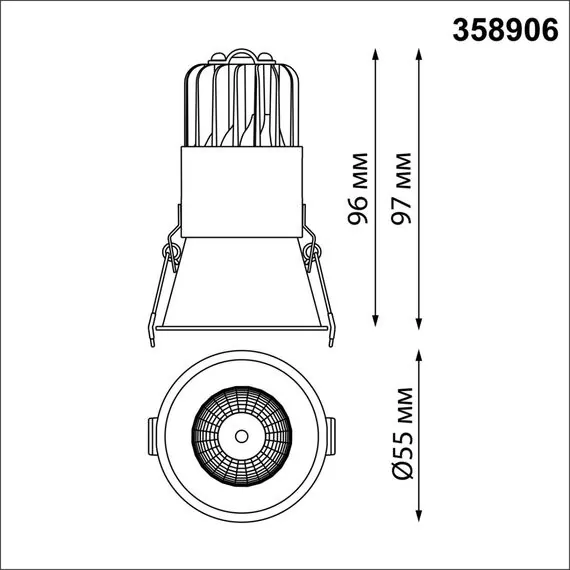 NOVOTECH 358906 SPOT NT22 268 белый Встраиваемый светодиодный светильник с переключателем цветовой температуры IP20 LED 3000К\4000К\6000К 7W 220V LANG, изображение 2