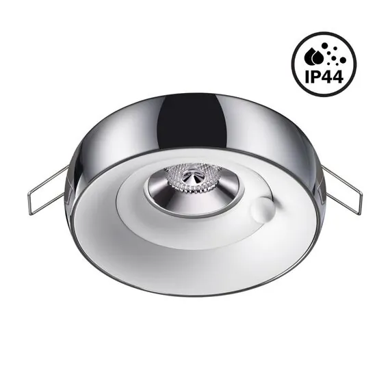 NOVOTECH 370799 SPOT NT21 335 белый/хром Светильник встраиваемый влагозащищенный IP44 GU10 50W 220V WATER