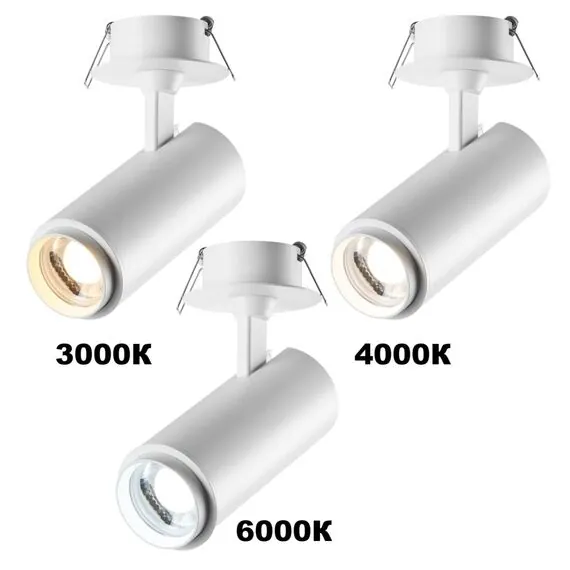 NOVOTECH 359221 SPOT NT23 267 белый Светильник встраиваемый с перекл. цв. температуры, мощности IP20 LED 3000К\4000К\6000К 5W/9W/13W 220V NAIL, изображение 3
