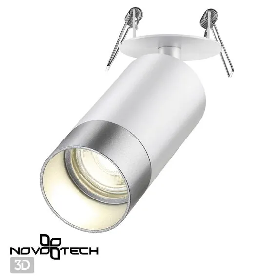 NOVOTECH 370874 SPOT NT22 310 белый/серебро Светильник встраиваемый IP20 GU10 9W 220V SLIM, изображение 3