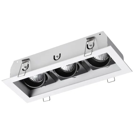 NOVOTECH 370714 SPOT NT20 289 белый/черный Встраиваемый светильник IP20 GU10 3*50W 220V GESSO