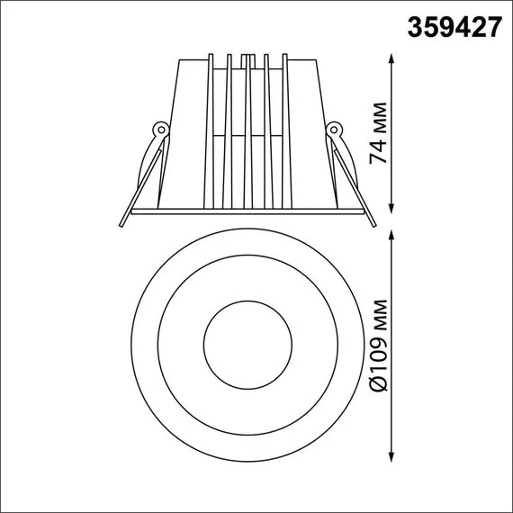 NOVOTECH 359427 SPOT NT24 000 черный Светильник встраиваемый с переключателем цв. температуры IP65 LED 15W 170-265V 3000К\4000К\6000К LANG, изображение 2