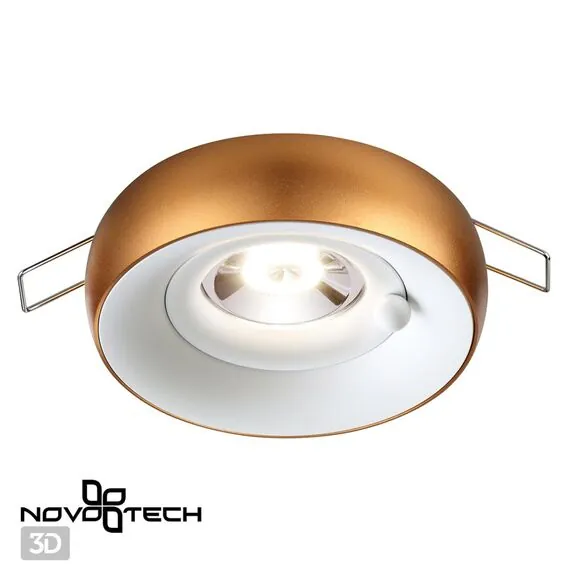NOVOTECH 370800 SPOT NT21 335 белый/матовое золото Светильник встраиваемый влагозащищенный IP44 GU10 50W 220V WATER, изображение 4