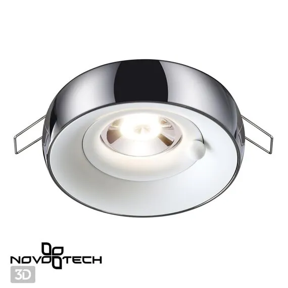 NOVOTECH 370799 SPOT NT21 335 белый/хром Светильник встраиваемый влагозащищенный IP44 GU10 50W 220V WATER, изображение 3