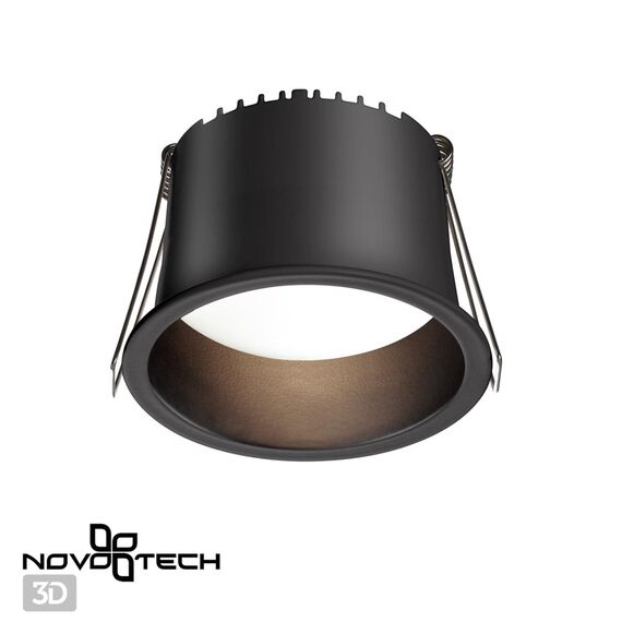 NOVOTECH 359235 SPOT NT23 282 черный Светильник встраиваемый светодиодный IP20 LED 9W 220V 540Лм 3000К TRAN, изображение 6