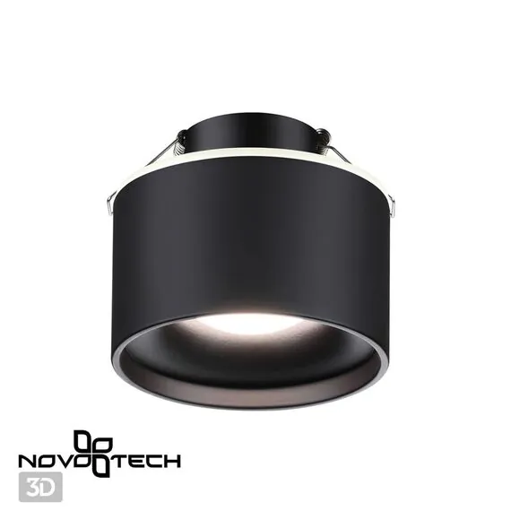 NOVOTECH 358962 SPOT NT22 272 черный Светильник встраиваемый с переключ. цв. температуры IP20 LED 3000К\4000К\6000К 12W вниз + 3W вверх 110-265V GIRO, изображение 4