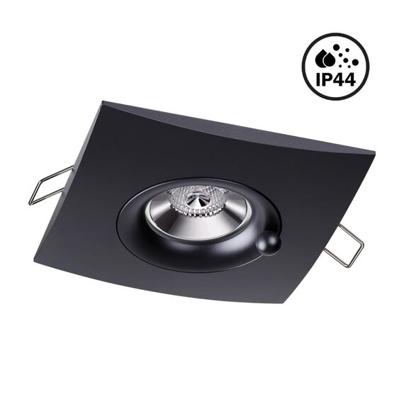 NOVOTECH 370796 SPOT NT21 336 черный Светильник встраиваемый влагозащищенный IP44 GU10 50W 220V WATER