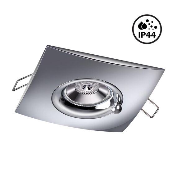 NOVOTECH 370794 SPOT NT21 336 хром Светильник встраиваемый влагозащищенный IP44 GU10 50W 220V WATER