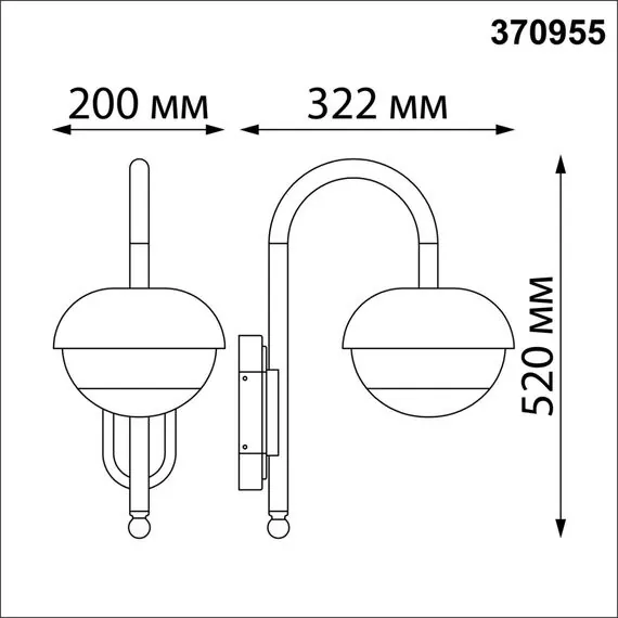 NOVOTECH 370955 STREET NT23 357 черный Светильник ландшафтный IP54 E27 max 40W 220-240V ACORN, изображение 2