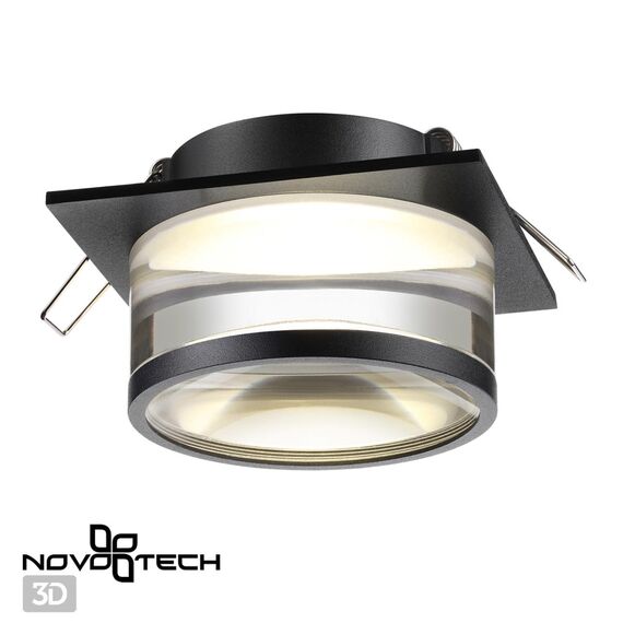 NOVOTECH 370916 SPOT NT22 342 черный Светильник встраиваемый IP20 GU10 9W 220V GEM, изображение 3