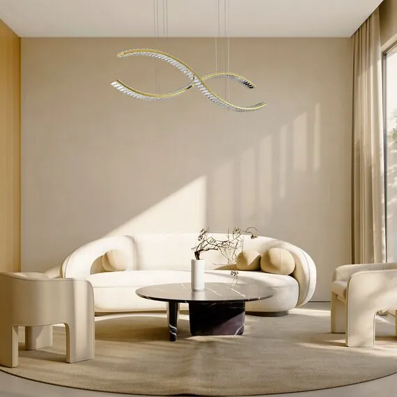 ST LUCE SL6206.303.44 Светильник подвесной ST-Luce Латунь/Прозрачный LED 1*44W 3000K, изображение 3