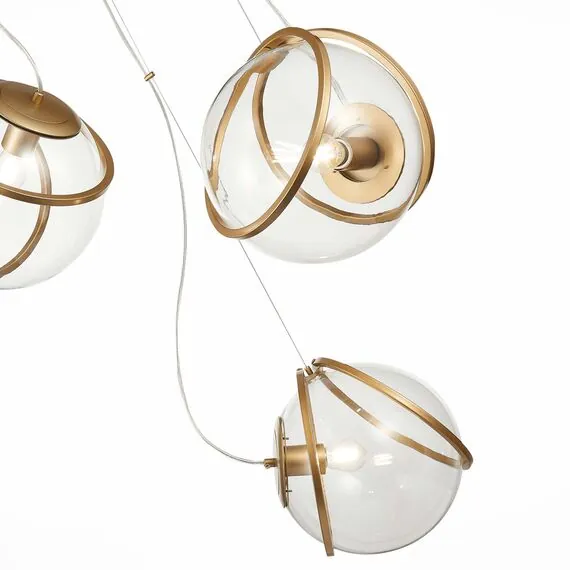 ST LUCE SL1181.313.03 Светильник подвесной ST-Luce Латунь/Латунь, Прозрачный E27 3*40W, изображение 2