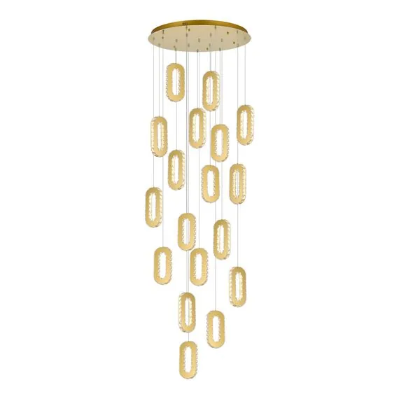 ST LUCE SL6506.203.18 Светильник подвесной ST-Luce Золотистый/Золотистый, Прозрачный LED 18*9W 3000K