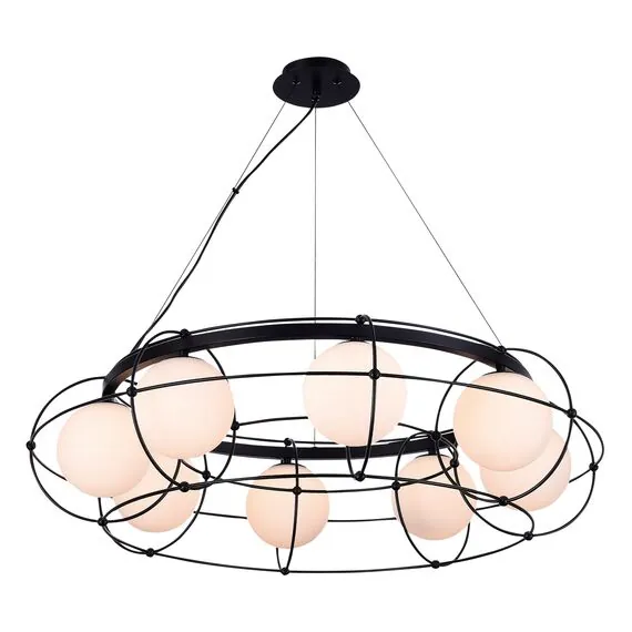 ST LUCE SL1189.403.08 Люстра подвесная ST-Luce Черный/Опал G9 8*5W, изображение 2