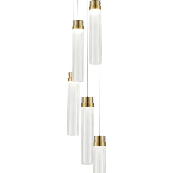 ST LUCE SL6236.303.05 Светильник подвесной ST-Luce Латунь/Прозрачный LED 5*12W 4000K, изображение 2