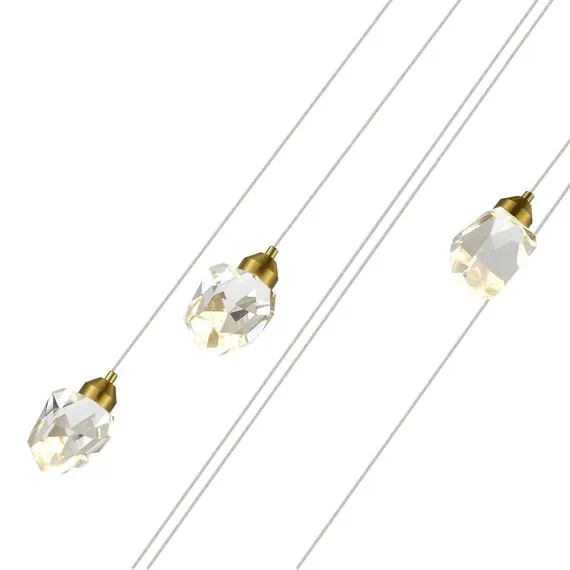 ST LUCE SL6114.203.06 Светильник подвесной ST-Luce Золотистый/Прозрачный LED 6*3W 3000K, изображение 2