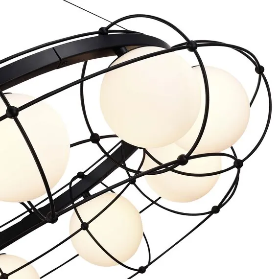 ST LUCE SL1189.403.10 Люстра подвесная ST-Luce Черный/Опал G9 10*5W, изображение 2