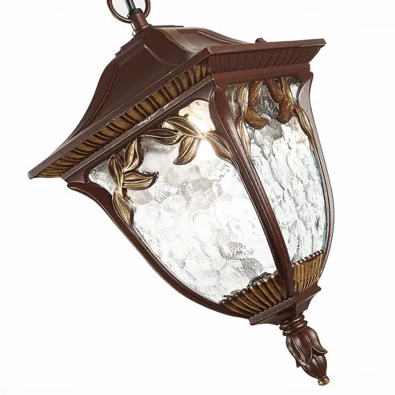 ST LUCE SL083.703.01 Светильник уличный подвесной ST-Luce Кофейный/Кофейный, Прозрачный E27 1*60W, изображение 3