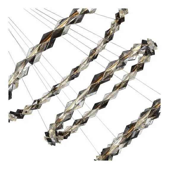 ST LUCE SL6009.103.03 Люстра подвесная ST-Luce Золотистый/Прозрачно-Дымчатый LED 1*75W 3000K, изображение 2